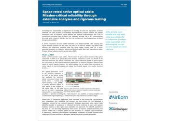 AirBorn Space-Rated Active Optical Cable Whitepaper