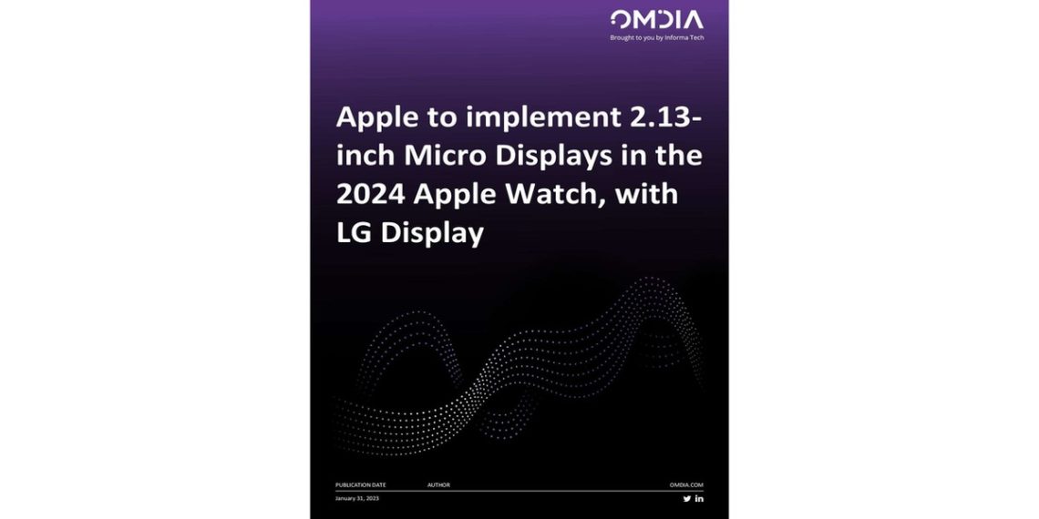 The 2024 Apple Watch, with LG Display