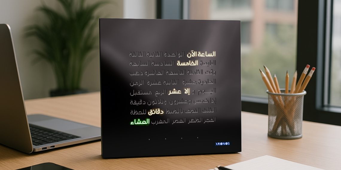 Xronos在2025年迪拜INDEX展首次发布“阿赞词语时钟”