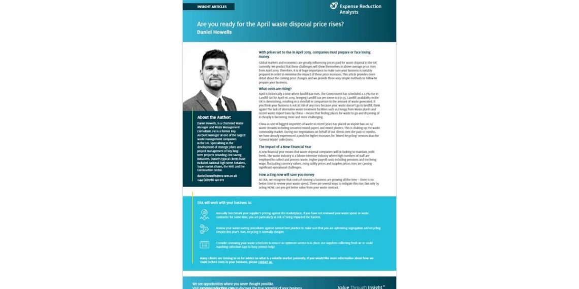 How to manage the rising cost of Waste Management