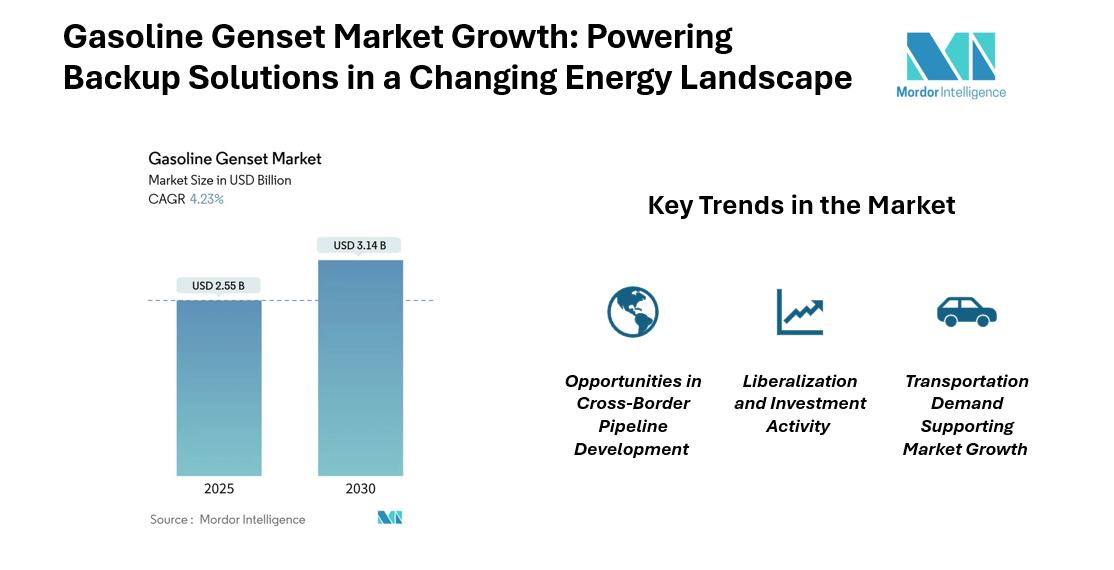 Gasoline Genset Market Growth at 4.23% CAGR to 2030 Fueled by Construction and Emergency Power Needs